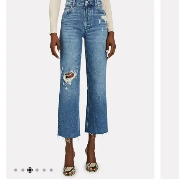 BOYISH JEANS Mikey Distressed Straight-Leg Jeans Short Circuit - Picture 2 of 8